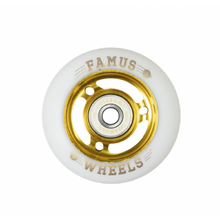 Load image into Gallery viewer, Famus Wheels 68mm 88a - Bearings included - gold core