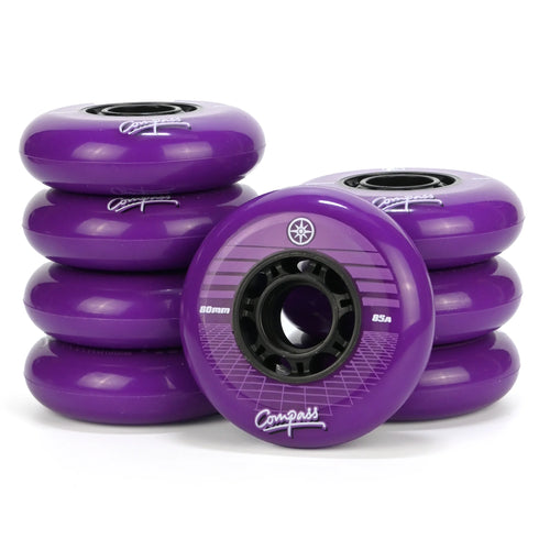 Compass Wheels 80mm 85a - Synthwave Wheels (Purple)