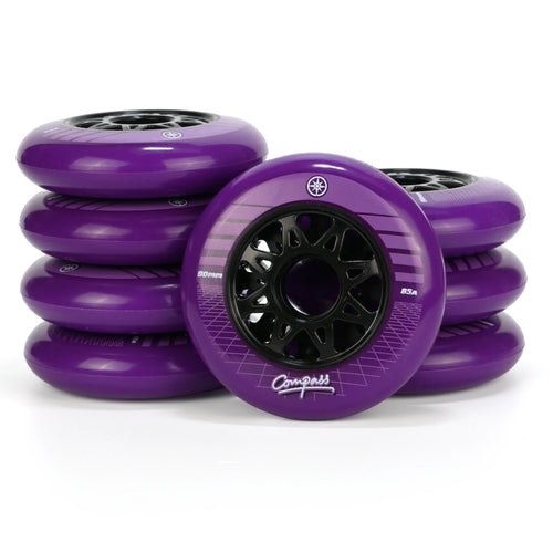 Compass Wheels 90mm 85a - Synthwave Wheels (Purple)
