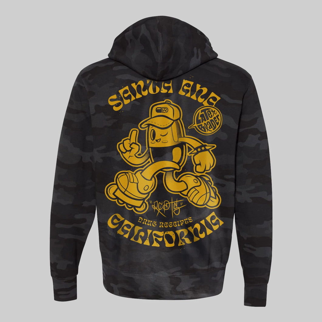 Santa Ana Blade Hoodie - Black Camo - DRX Drug Receipts