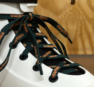 50/50 laces - green/brown