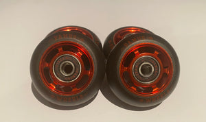 Famus Wheels - Preinstalled Abec9 bearings - black / Red- 60mm 90a - 6 Spoke