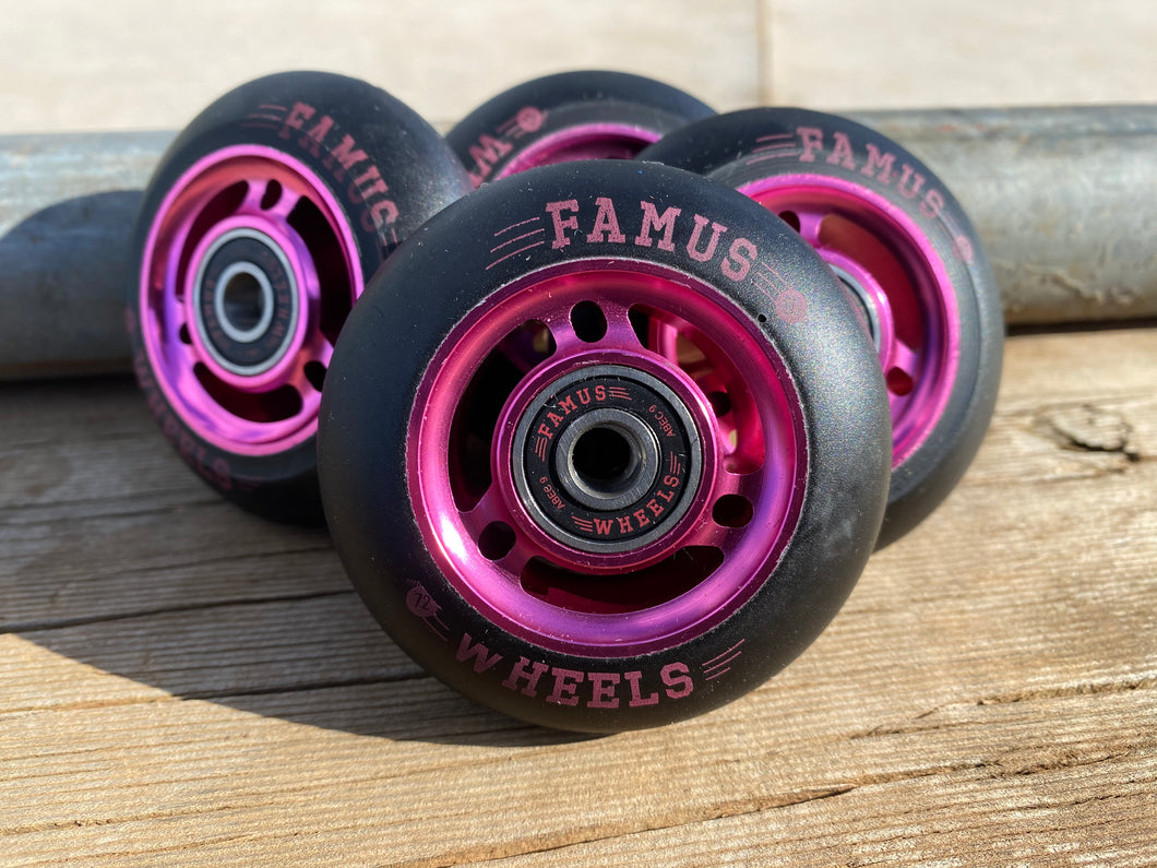Famus Wheels 72mm 90a - Pink - Preinstalled Bearings