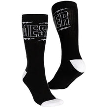 Load image into Gallery viewer, MESMER SKATES - HOTS - SOCKS - BLACK AND RED