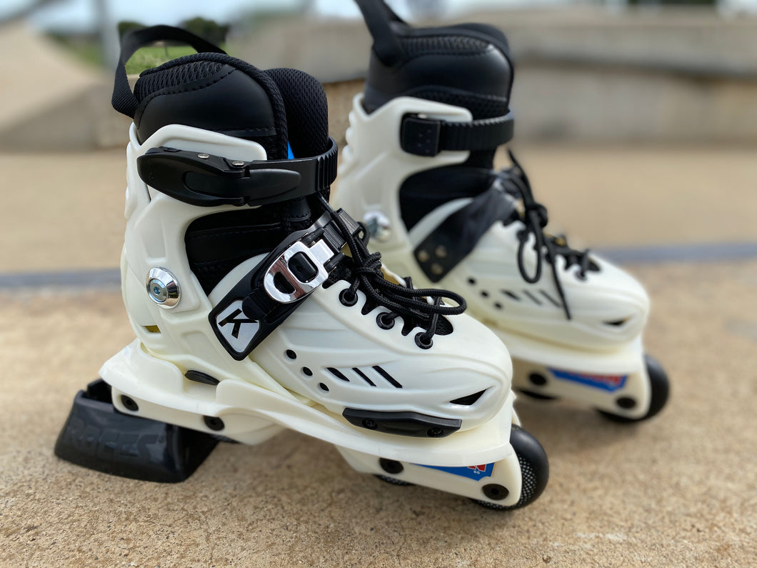 Kaltik K Skates - Jnr Nylon White Ninja model rollerblades