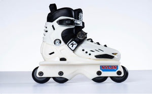 Kaltik K Skates - Jnr Nylon White Ninja model rollerblades