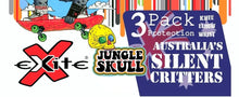 Load image into Gallery viewer, Exite Critters 3 pack kids - Knee, Elbow and Wrist Guards Protective pack -Jungle Skull