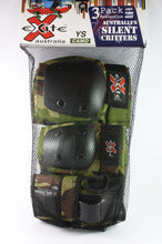Load image into Gallery viewer, Exite Critters 3 pack kids Knee, Elbow and Wrist Guards Protective pack - Camo Green