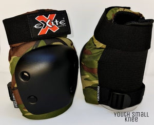 Exite Critters 3 pack kids Knee, Elbow and Wrist Guards Protective pack - Camo Green