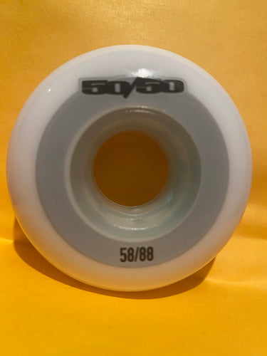 50/50 Wheels 58mm 88a - White